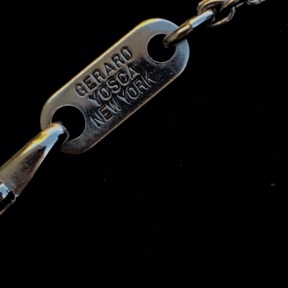 Vintage Y2K Gerard Yosca New York 2 Tiered Necklace matching earrings Set - Picture 11 of 12